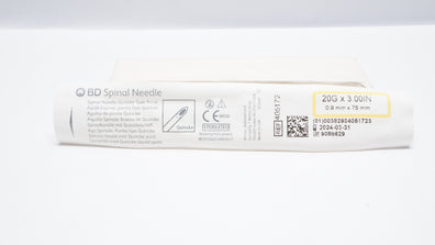 BD 405172 Spinal Ndle Quincke Type Point 20Ga x 3.00inch